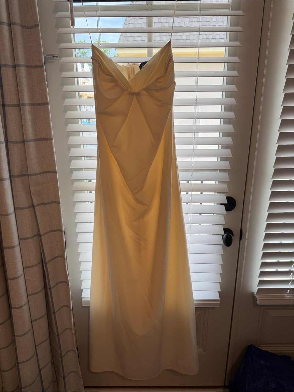 Strapless formal gown